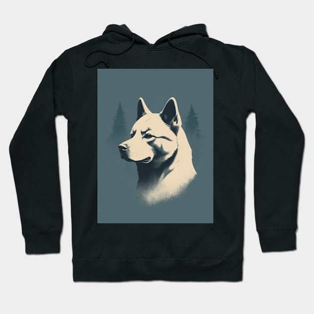 Akita Dog 1 - Japanese Retro Style Hoodie by nextpensive